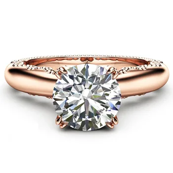 14 KARÁTOVÉ ružové Zlato Šperky Prírodné Diamantový Prsteň pre Ženy Bague Homme Drahokam Anillos Bijoux Femme Šperky Bizuteria Krúžok Šperky
