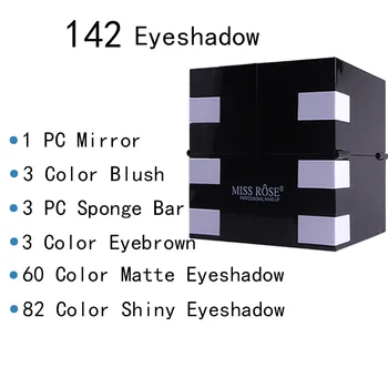 142 Farby Matné Kovové Eyeshadow Palety Pigment Dlhotrvajúci Leskom Make-Up Lesk Korektor, Očné Tiene Kozmetické Sady
