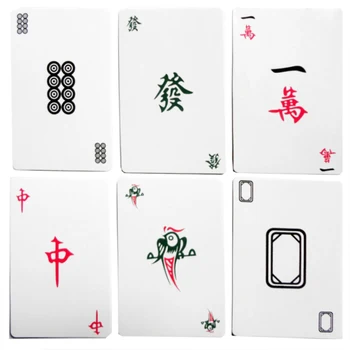 144 Karty/Set Čínskej Tradičnej Mahjong Karty S 2 Kockách Rodinný Priateľ Stôl Hry, Hracie Karty Mahjong Karty