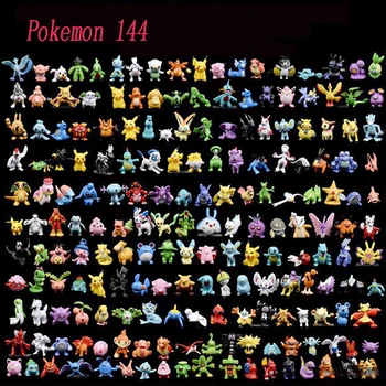 144Pcs Rôznych Štýlov Pokemones Údaje Model Kolekcie 2-3 cm Pokémon Pikachu Anime Obrázok Hračky, Bábiky Dieťa Darček k Narodeninám