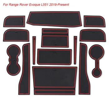 14pcs Auto Styling Pre Range Rover Evoque L551 2019-Súčasnosť Latex Brány slot pad Interiérové Dvere Groove Mat Non-slip prachu Príslušenstvo
