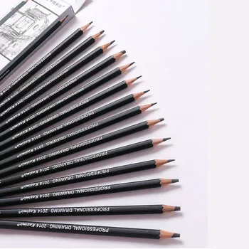 14pcs Profesionálne Náčrt Ceruzky Nastaviť 6H-12B Umenie Kreslenie Skíc Grafitové Ceruzky pre Umelca Studens Dospelých tvorivé ceruzky