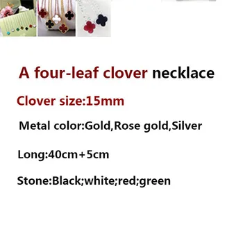 15 mm 925 sterling silver náhrdelník osobnosti módny štýl four-leaf clover high-end štýl nové šperky priateľku, darček hot