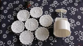 150-180 g 200-250g Ručné lisovanie okrúhle námestie biely mooncake formy / motív kuchynský nástroj