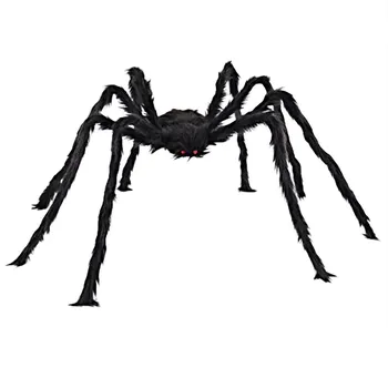 150 cm Plyšové Chlpaté Obrie Black Spider Horor Dekorácie Halloween Rekvizity Strašidelný Dom, Záhrada Ornament Strany Dovolenku Dekorácie