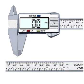 150mm Plastové Vernier Strmeň Digitálne Elektronické Digitálne Strmeň LCD Mikrometer Pravítko Hĺbka Meracie Nástroje Prepínateľné Metriku