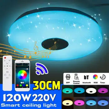150W WiFi Moderné RGB LED Stropné svietidlo Domov Osvetlenie APLIKÁCIU bluetooth Hudby Svetlo Spálňa Lampa Smart Strop Žiarovka+Diaľkové Ovládanie