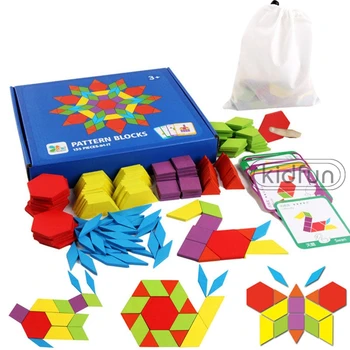 155pcs Montessori Vzdelávacích Drevené Hračky Zvierat Skladačka Puzzle 3D Drevené Puzzle, Hračky pre Deti 2 3 4 Rokov Farba Senzor Triedenie