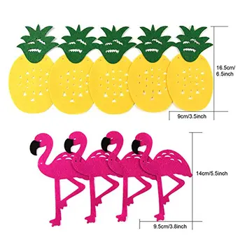 15Pcs Havajské Dekorácie Luau Party Dodávky Ananás Dekorácie Tissue Papiera Pom Papierové Lucerny Flamingo Ananás Banner