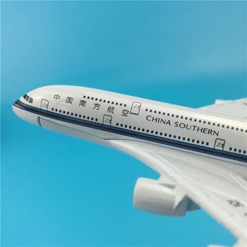 16 cm China Southern Airlines A380 Zliatiny Modelu Lietadla Diecast Mierke 1:500 Južnej Letectva Lietadlo Model Hračky, Darčekové Dekorácie