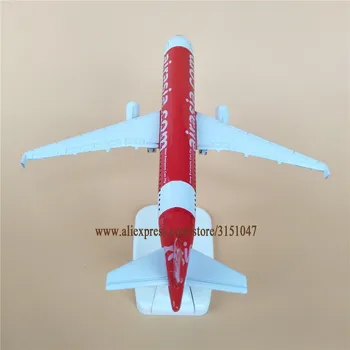 16 cm Kovové Zliatiny Rovine Model Red Air Asia Airbus 320 A320 Airlines Lietadlo Model w Stand Lietadla Deti Diecast Darček