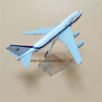 16 cm Vzduchu Korean Air Kórea B747 Boeing 747 Dýchacích ciest Airlines Kovové Zliatiny v Lietadle Model Lietadla Diecast Lietadiel