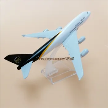 16 cm Zliatiny Kovov Vzduchu UPS B747 Airlines Lietadlo Model Služby po celom Svete Boeing 747 Dýchacích ciest Rovine Model Postaviť Lietadlo Deti Darčeky