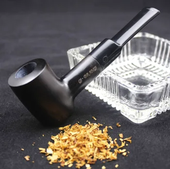 16 Nástroje Odolné Fajčenie Rúry Nastaviť Ručne vyrábané Prírodné Čierny Dym Tabaku Eben Dreva Fajčenie Rúry 9mm Filtre 540y