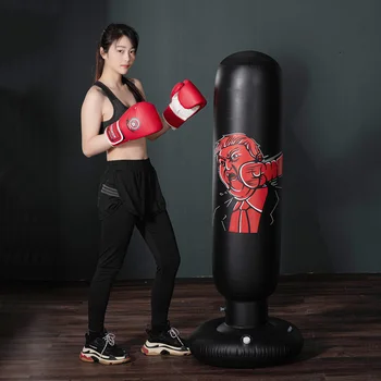 160cm Box Nafukovacie Boxovacie Vrece Zadarmo-Stojan Tumbler Muay Thai Školenia Poistný Odrazí Späť Vrecia