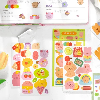 16packs/VEĽA semi sladký cukor série papiernictvo nálepky Creative decoration DIY samolepka papier