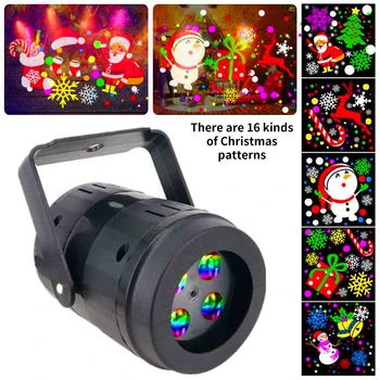 16Pattern Vianočné Laser Snowflake Projektor Svetlá Vonkajšie LED Disco Svetlá Domov Garden Star Projekčnej Lampy na Výzdobu