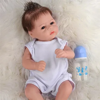17inch O 43 cm Reborns Batoľatá Plný Silikónové Baby Doll Realistické Novorodenca Bábiky Kúpe Hračky Nažive Reálnymi Spaním Hračka