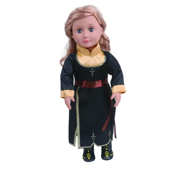 18-palcové dievča bábiku kostým mrazené 2 princess Ann šaty Americkej novorodenca príslušenstvo namontujte 43 cm baby doll c814