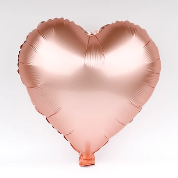 18-palcové srdce tvar ružové zlato strieborná metalíza farba fóliové balóniky Svadobné rád Dieťa sprcha Narodeninovej Party dekor vzduchu globos 30pcs