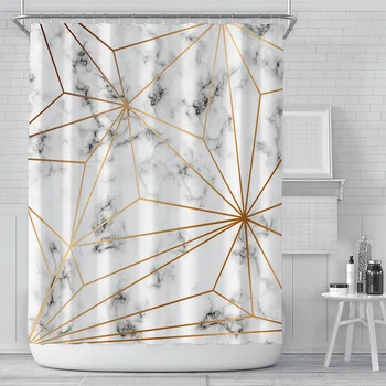180X180 kúpeľňa opony 3D jednoduché geometrické mramoru tlač polyester waterproof sprchový záves domáce dekorácie opony
