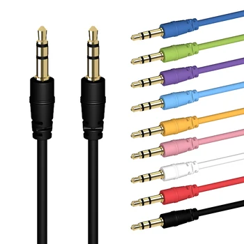1m 3,5 mm Audio Kábel Jack, Reproduktor Line Aux Kábel Pre iPhone Samsung S8 Auto Slúchadlá Xiao Redmi 4X 100ks