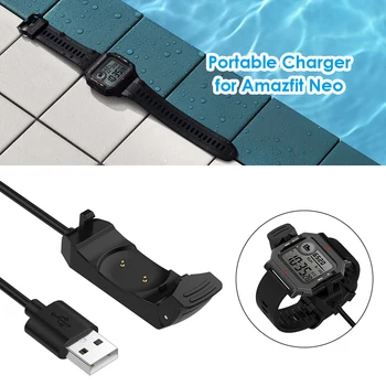 1m Rýchle Nabíjanie pomocou pripojenia USB Kábel Smart Hodinky Nabíjačky Zariadenia pre Huami Amazfit Neo Smart Hodinky Bezdrôtové Nabíjanie Kábel