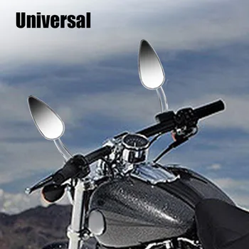 1Pair Univerzálne Motocyklové Kostry Lebky Bočné Spätné Zrkadlá pre Harley Davidson Dyna Spätné Zrkadlo Nerez Chrome