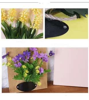 1PC 3D Ručné umelé sukulentných rastlín, dreva photo frame stene visí Imitácia kvety domova obývacia Izba MA 002