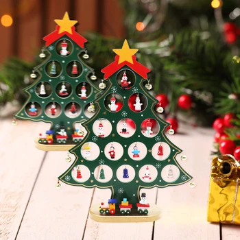 1pc 3Sizes Zelená Drevené Umelý Vianočný Stromček, Dekorácie, Ozdoby Dreva Mini Vianočné Stromčeky Darček Ornament Stôl Dekorácie