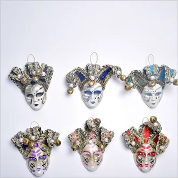 1pc Mini Maska Magnety Nálepky Malý Trojuholník Benátskej Mardi Gras Dekorácie Mini Benátske Masky pre Chladnička Chladnička