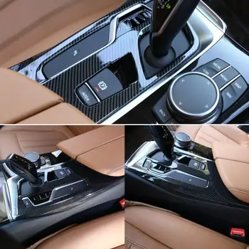 1pc stredovej Konzoly Radenie Panel Kryt Výbava Dekorácie pre BMW 5 Series G30 2017 2018 ABS Plast Uhlíkových Vlákien Štýl