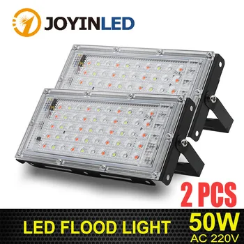 1Pcs 50W RGB LED flood svetlo reflektorov, 220V-240V projektor Led čip externé IP65 vonkajšie osvetlenie Vodotesný led svetlomet