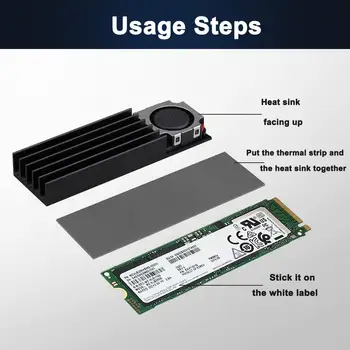 1pcs Gdstime m.2 SSD (Solid State Pevný Disk Chladiča 2280 Ploche Určených PCI-E Nvme 22110 Chladič Nové