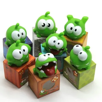 1Pcs Lano Žaba Vinyl Gumy Android Hry Doll Rezu Lano OM NOM Cukroví Gulping Monster Hračka Obrázok Baby BB Hluku Hračka