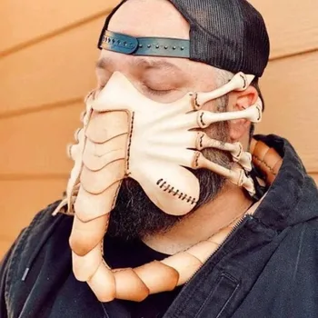 1pcs Strašidelné Scorpion Maska Kožené Polovicu Tváre Facehugger Scorpion Halloween Horror Prop Strašidelné Scorpion Maska Halloween Dekorácie
