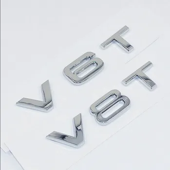 1pcs V6T V8T auto blatník znak auto blatník nálepka pre audi A6, A8, Q3 Q5 Q7, TT S8 S6 R8