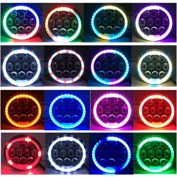 1set 5.75 palcový RGB projekčnej LED Reflektor Pre Dyna Sportster Softail5 3/4