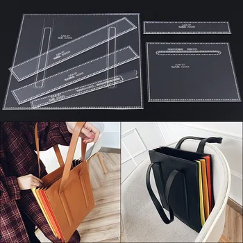 1Set DIY strane kožené Dámske orgán kabelka, taška vzor dizajn šablóny akryl odolné verzia