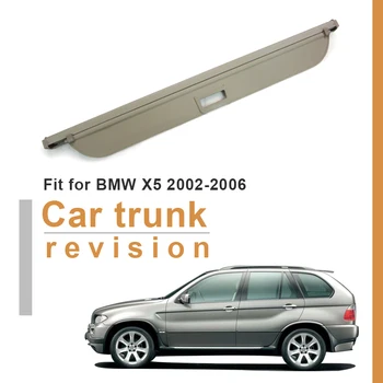 1set na BMW X5 E53 2002 2003 2004 2005 2006 Zadné Oblasť Opony Obrazovke Tieni batožinového priestoru Security Shield Auto Príslušenstvo Čierna
