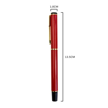 1Set Vysoko kvalitné Kovové Gélové Pero Vlastné Logo Engravable Darček Podpis Pero Vianočné Taška Študent Papiernictvo Čierne Pero S Pen Box