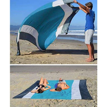 2*2.1 M Vodotesný Pláži Mat Prenosné Piknik Na Pláži Deka Outdoor Camping Stan Posteľná Bielizeň Skladací-Kryt Zem Mat Matrac