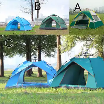 2-3/3-4 Osoby, Automatické Camping Stan Single/Double Layer Nepremokavé Otvoriť Anti UV Turistické Stany Pre Vonkajšie Turistika Pláži Cestovanie