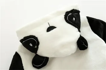 2 3 4 5 6 Rokov Dieťa Rúcha Flanelové Cartoon Panda Pyžamo Dieťa Oblečenie Pre Voľný Čas Dlhé Rukávy Teplé Dievčatá Chlapci Dieťa Sleepwear Detský Župan