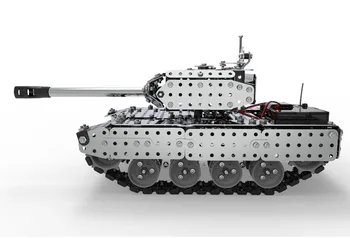 2.4 G 10CH RC Tank DIY Nehrdzavejúcej Ocele, Montáž Vozidiel, Nádrže, Kovové RC Model Auta, Montáž Hračky Pre Deti