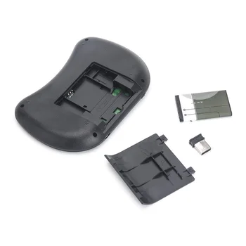 2.4 G Bezdrôtový Inteligentné Diaľkové Ovládanie Batérie TouchPad Podsvietená Vzduchu Myši ruskej Mini Klávesnica i8