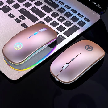 2.4 GHZ LED Dobíjacia Myš Bezdrôtová Tichý Podsvietený Myši Optická USB Ergonomic Gaming Mouse PC Počítačová Myš Pre Notebook PC