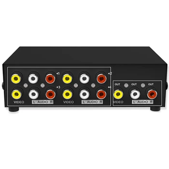 2/4 Spôsobom AV Signálu Kompozitný RCA AV Swithcer Splitter 2X1 4X1 Audio Video Prepínač pre STB DVD Prehrávač s vysokým rozlíšením (HDTV VCD Converter