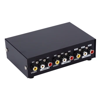 2/4 Spôsobom AV Signálu Kompozitný RCA AV Swithcer Splitter 2X1 4X1 Audio Video Prepínač pre STB DVD Prehrávač s vysokým rozlíšením (HDTV VCD Converter