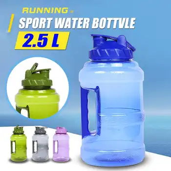 2.5 L nepriepustných Fľaša na Vodu S Rukoväť, Vonkajšie Športové Fľašu, Prenosné Kanvica Tour Požičovňa Športových Pitnej Plastová Fľaša na Vodu